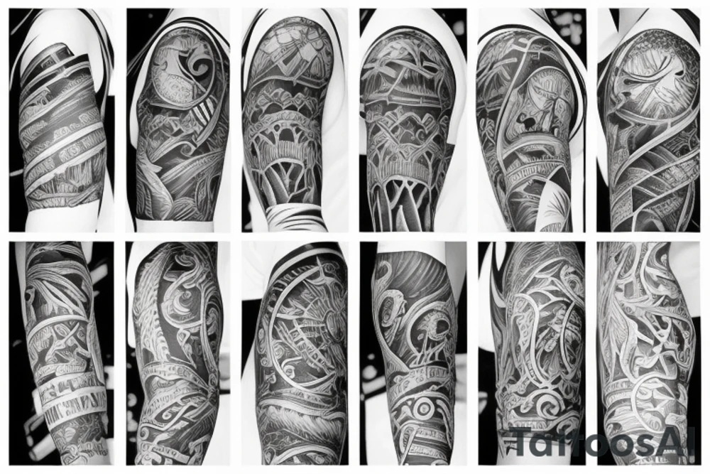 Create an upper arm tattoo all things about life tattoo idea