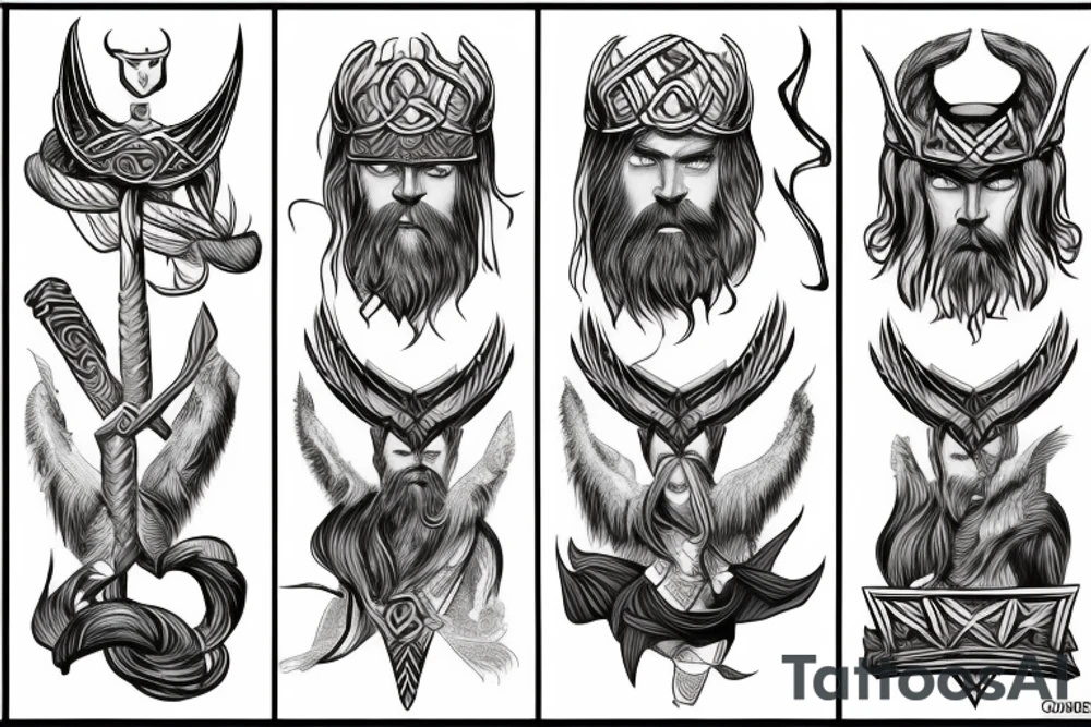 Norse god Thor tattoo idea