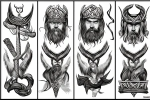 Norse god Thor tattoo idea