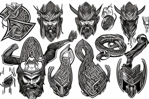 Norse god Thor tattoo idea