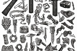 Thor wielding hammer tattoo idea