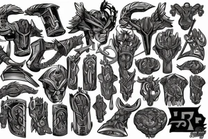 Thor wielding hammer tattoo idea