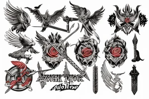 Thor + phoenix+ sword tattoo idea
