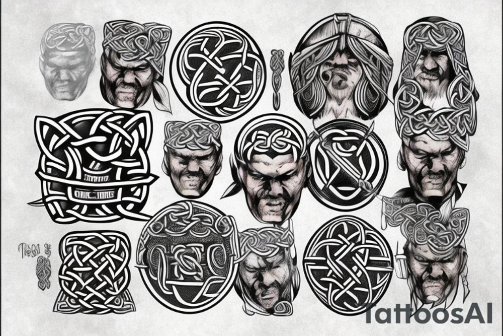 Thors strong face 
Celtic design tattoo idea