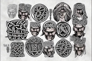 Thors strong face 
Celtic design tattoo idea