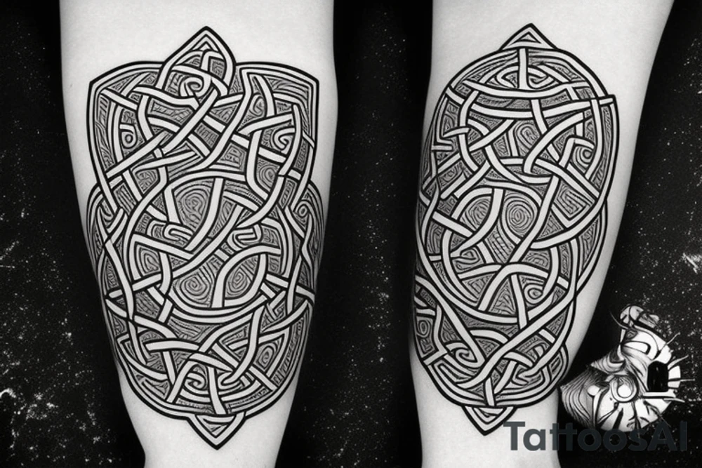 Thors strong face 
Celtic design tattoo idea
