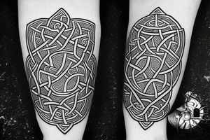 Thors strong face 
Celtic design tattoo idea