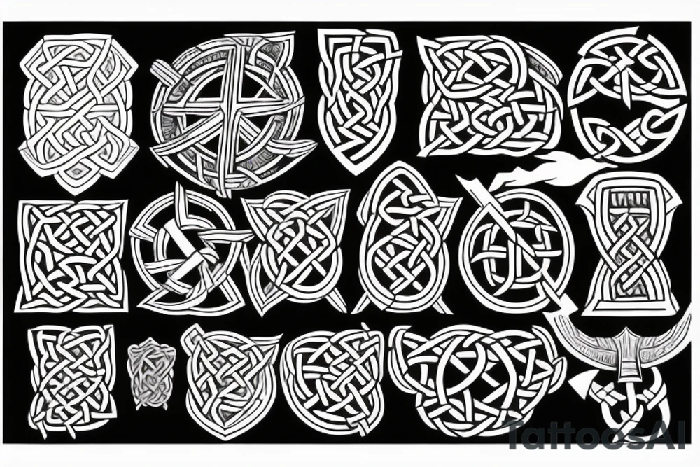 Son of Odin Thor and hammer
Celtic design tattoo idea Son of Odin Thor and hammer
Celtic design tattoo idea