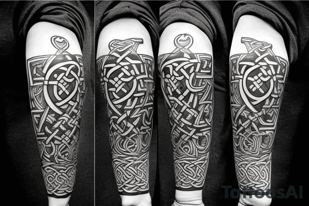 Son of Odin Thor and hammer
Celtic design tattoo idea