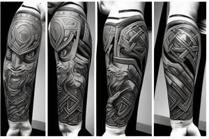 Son of Odin Thor full body and hammer tattoo idea