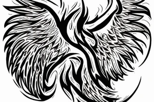 phoenix rising from the flames tattoo idea