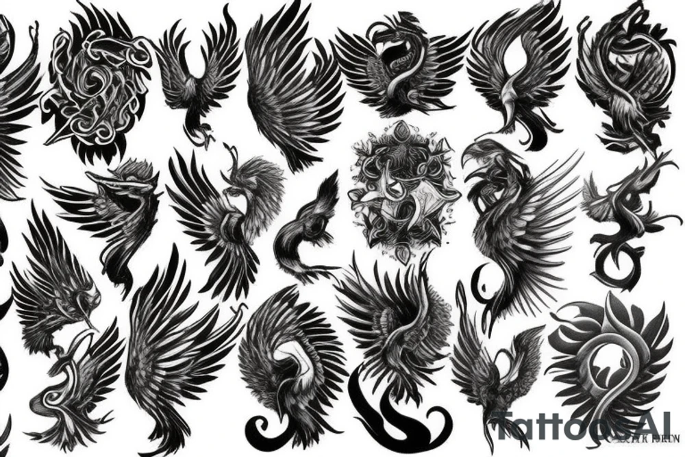 phoenix rising tattoo idea