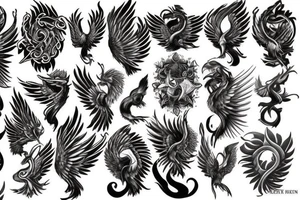 phoenix rising tattoo idea