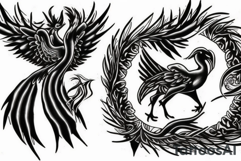 phoenix rising tattoo idea