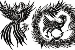 phoenix rising tattoo idea