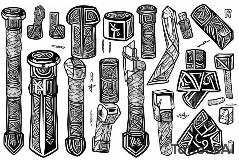 Thors hammer mjolnir tattoo idea