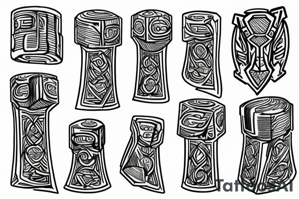 Thors hammer mjolnir tattoo idea