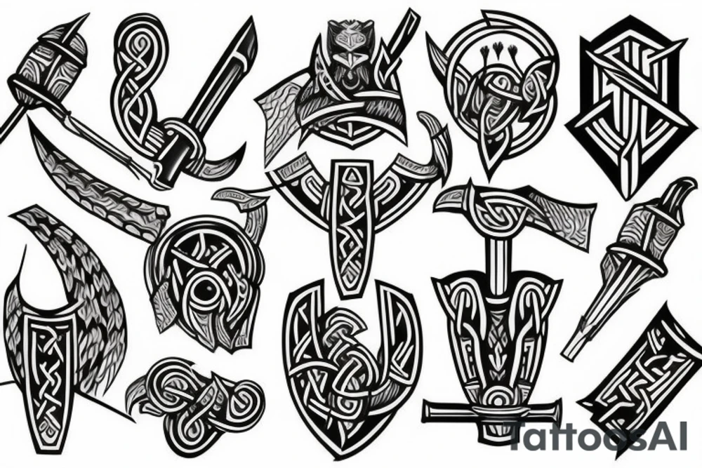 Viking hammer tattoo idea