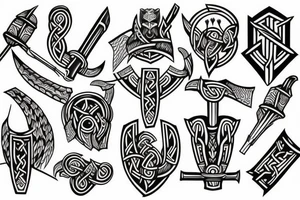 Viking hammer tattoo idea