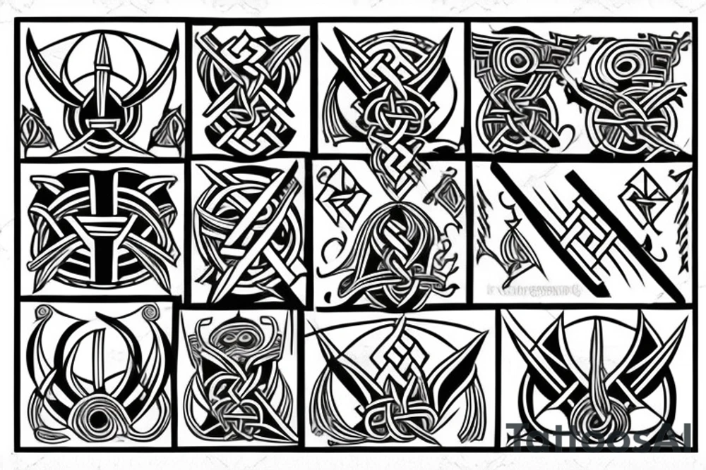 Viking hammer tattoo idea