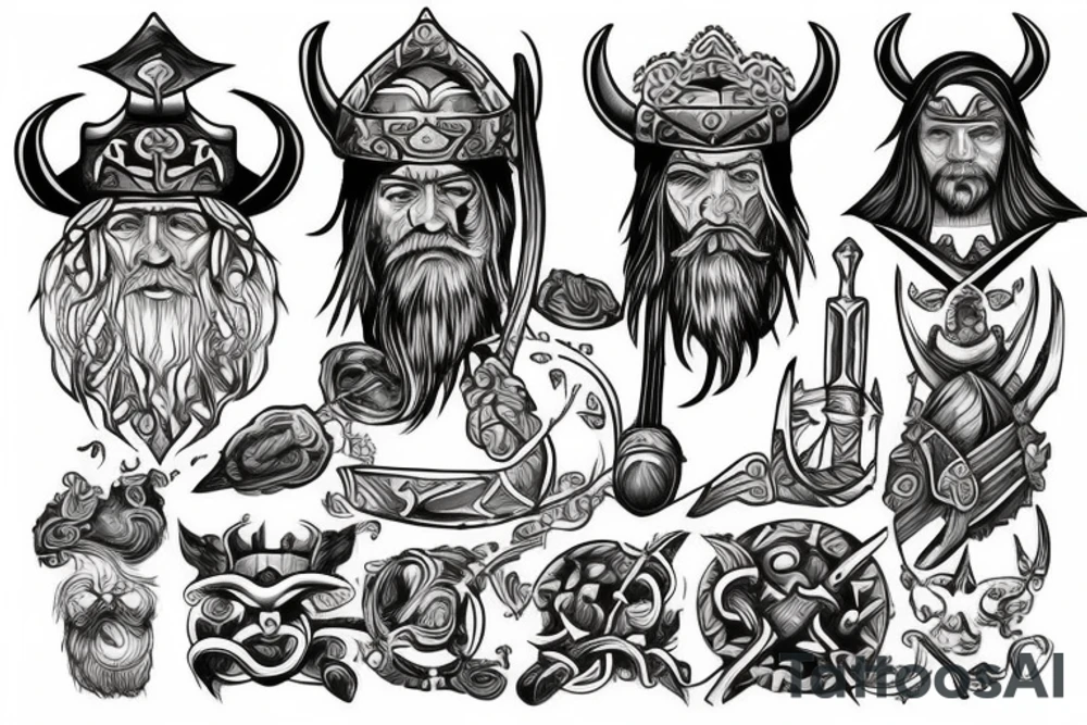 Viking hammer tattoo idea