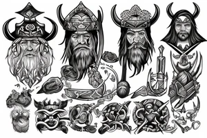 Viking hammer tattoo idea