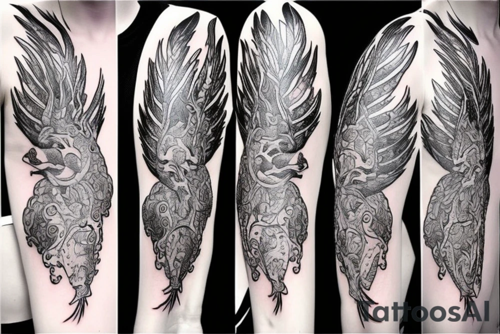 phoenix rising tattoo idea