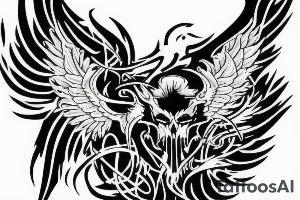 phoenix rising tattoo idea