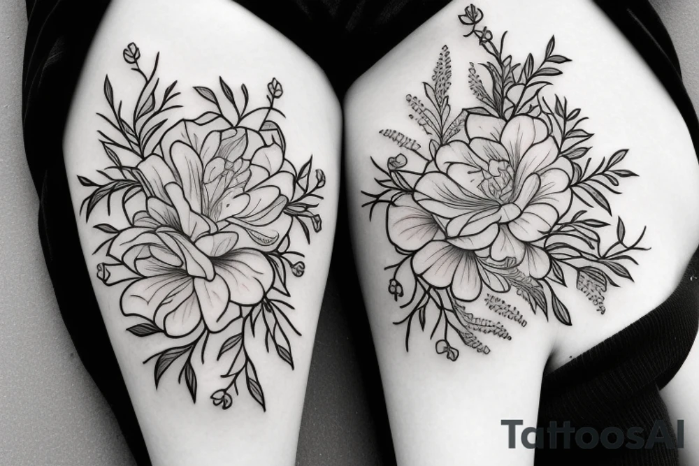 Birth flowers january and September tattoo idea