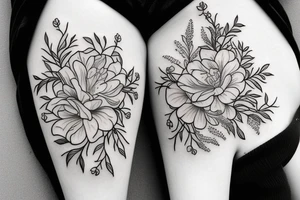 Birth flowers january and September tattoo idea