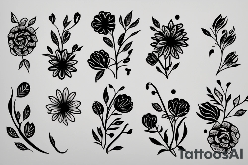 Birth flowers january and September tattoo idea