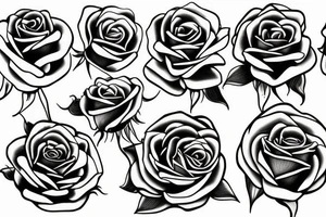 Roses with negative space Sanchez tattoo idea
