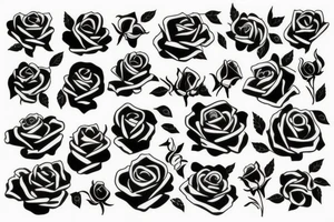 Roses with negative space tattoo idea