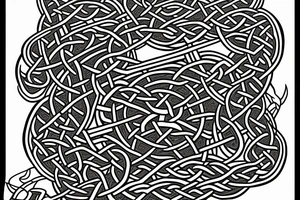 old Norse style jormungandr sleeve Celtic knots tattoo idea