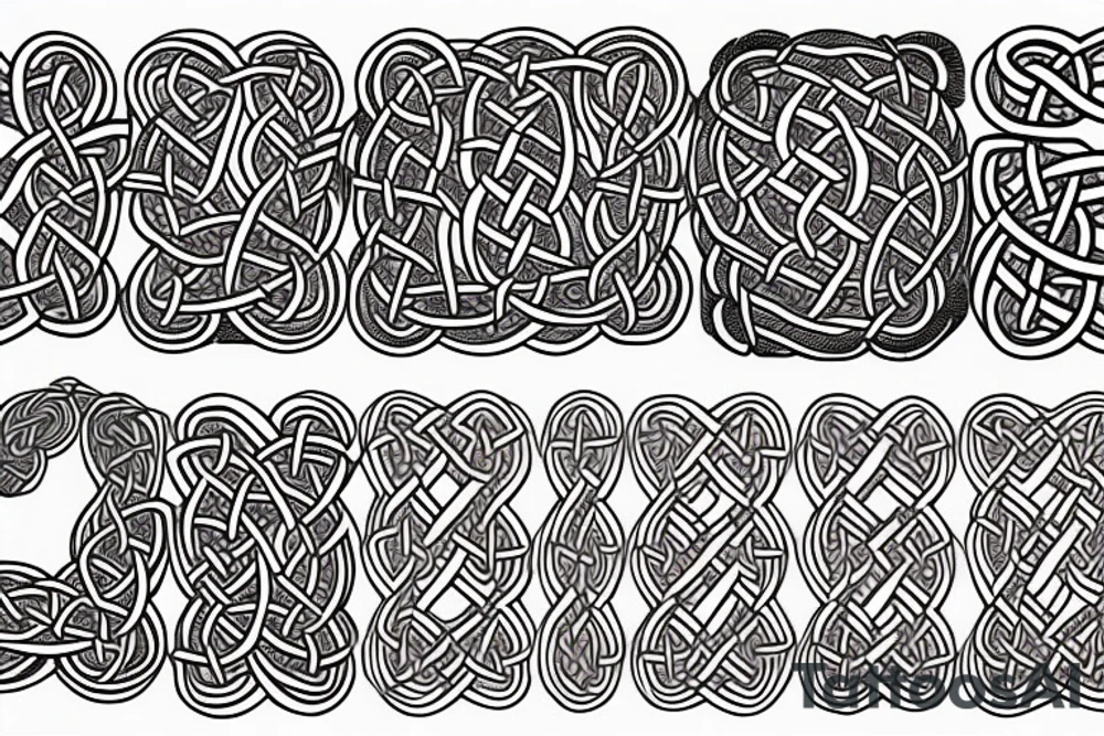 old Norse style jormungandr sleeve Celtic knots tattoo idea