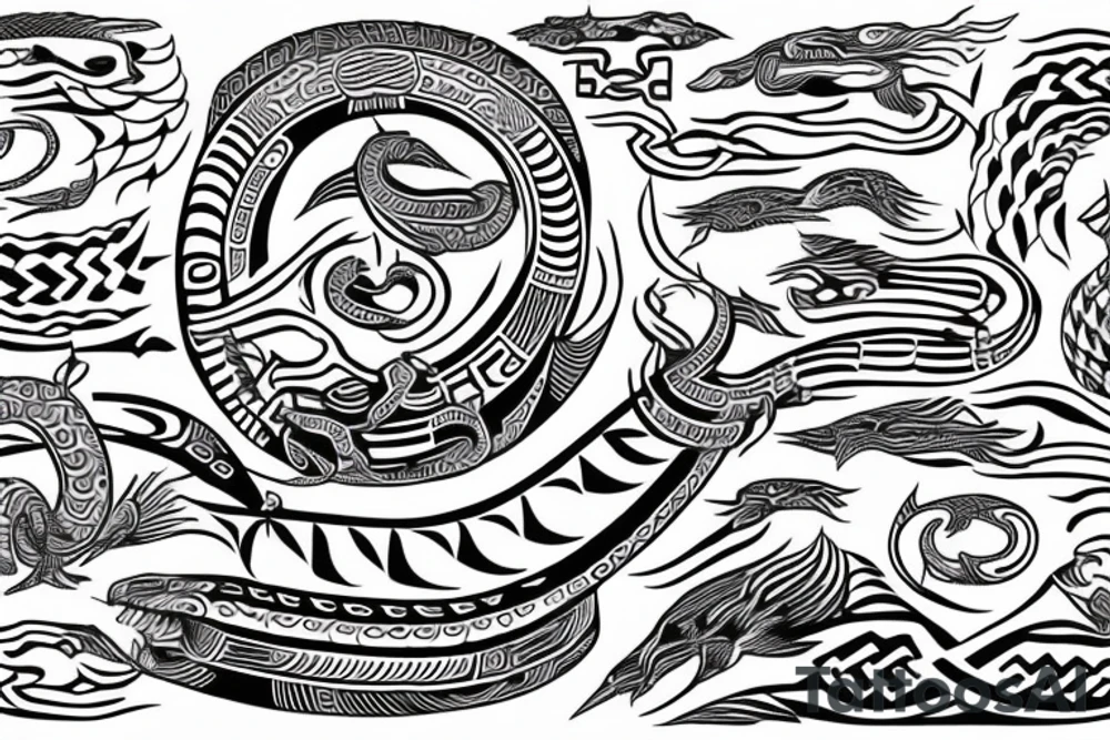 Oseberg style ship carving of sea serpent c.800 tattoo idea