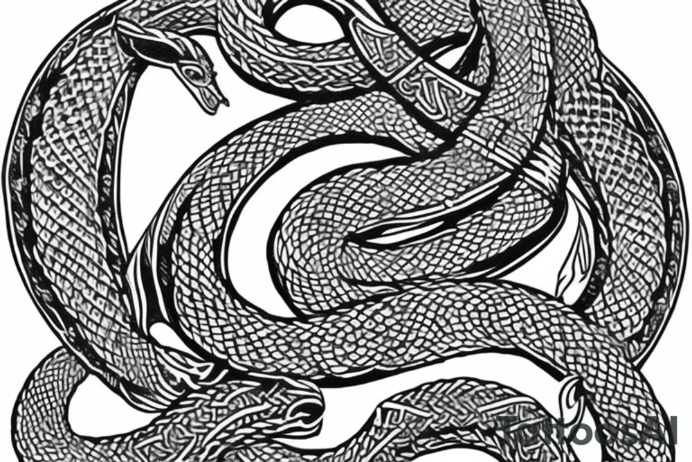 Oseberg style Viking ship carving of sea serpent c.800 arm sleeve tattoo idea