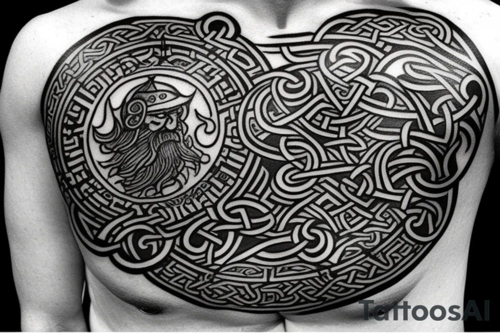 Oseberg style Viking stone carving tattoo idea Oseberg style Viking stone carving tattoo idea