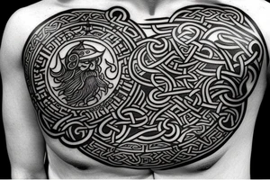 Oseberg style Viking stone carving tattoo idea
