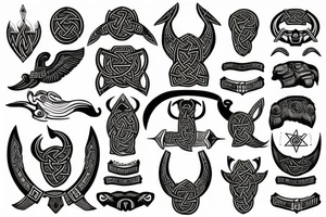 Oseberg style Viking stone carving tattoo idea