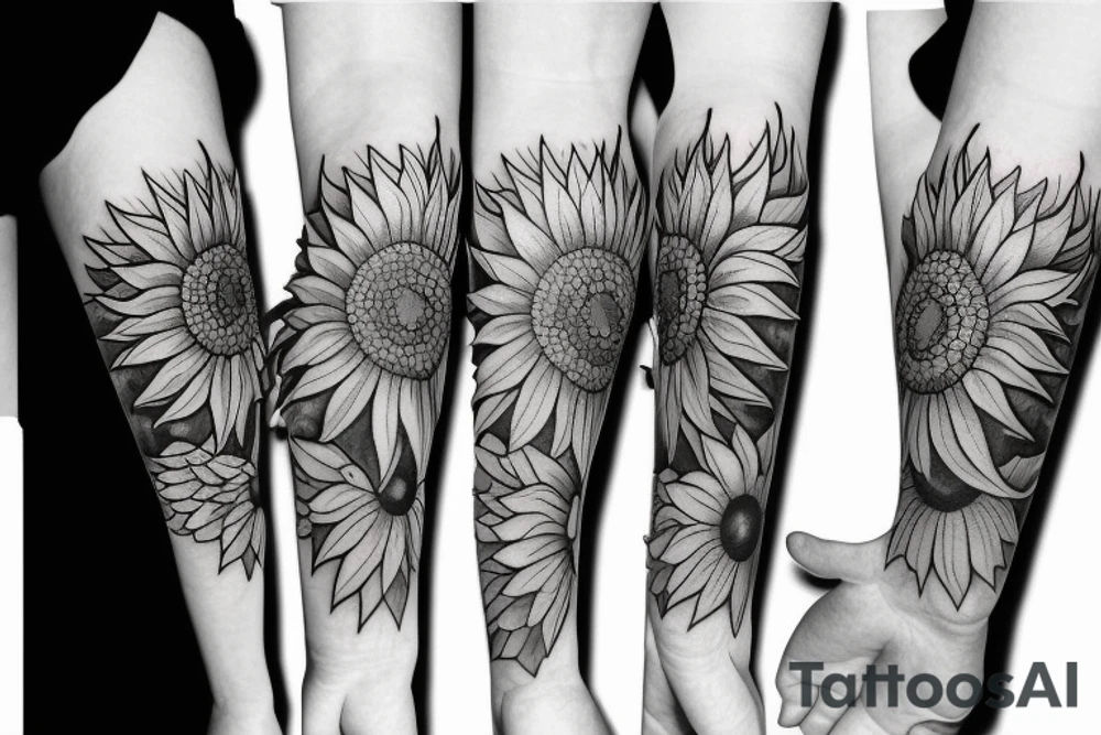 Just one sunflower tattoo idea