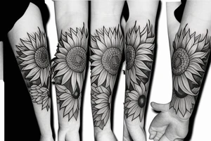 Just one sunflower tattoo idea
