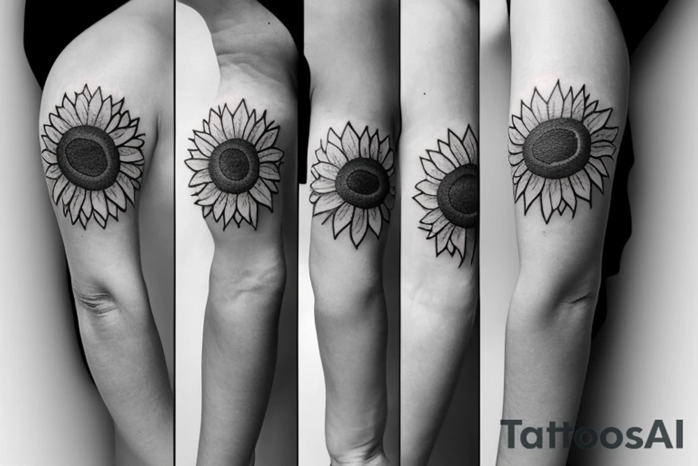 Just one sunflower tattoo idea