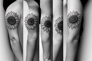 Just one sunflower tattoo idea