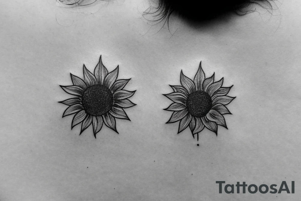 A sun flower on the risk tattoo idea