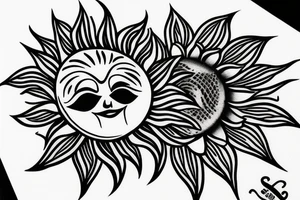 A sun flower on the risk tattoo idea