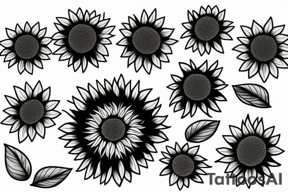 A minimalist sunflower tattoo idea