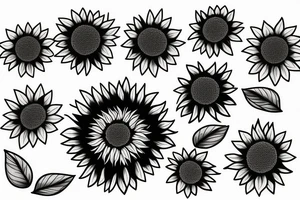A minimalist sunflower tattoo idea