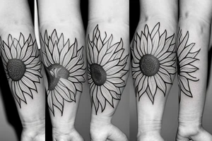 A minimalist sunflower tattoo idea