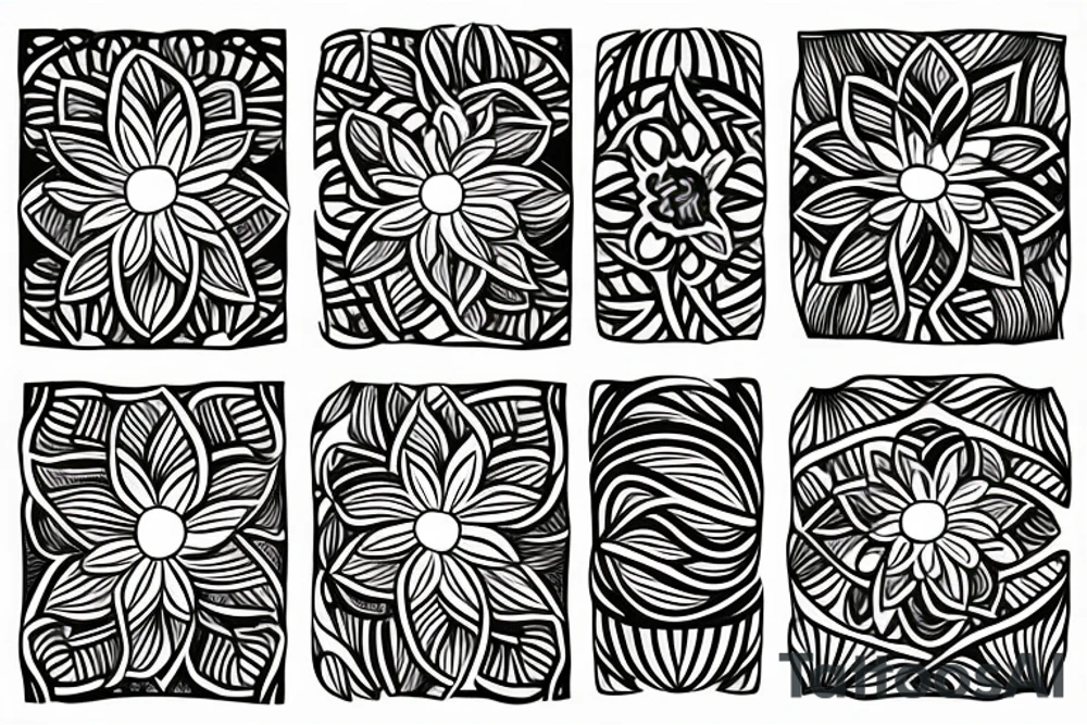 A minimalist sunflower tattoo idea